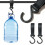 (Μαύρο 2 τμχ) Αξεσουάρ PU Δερμάτινο γάντζο καροτσιού μωρού Πλαστικό 2