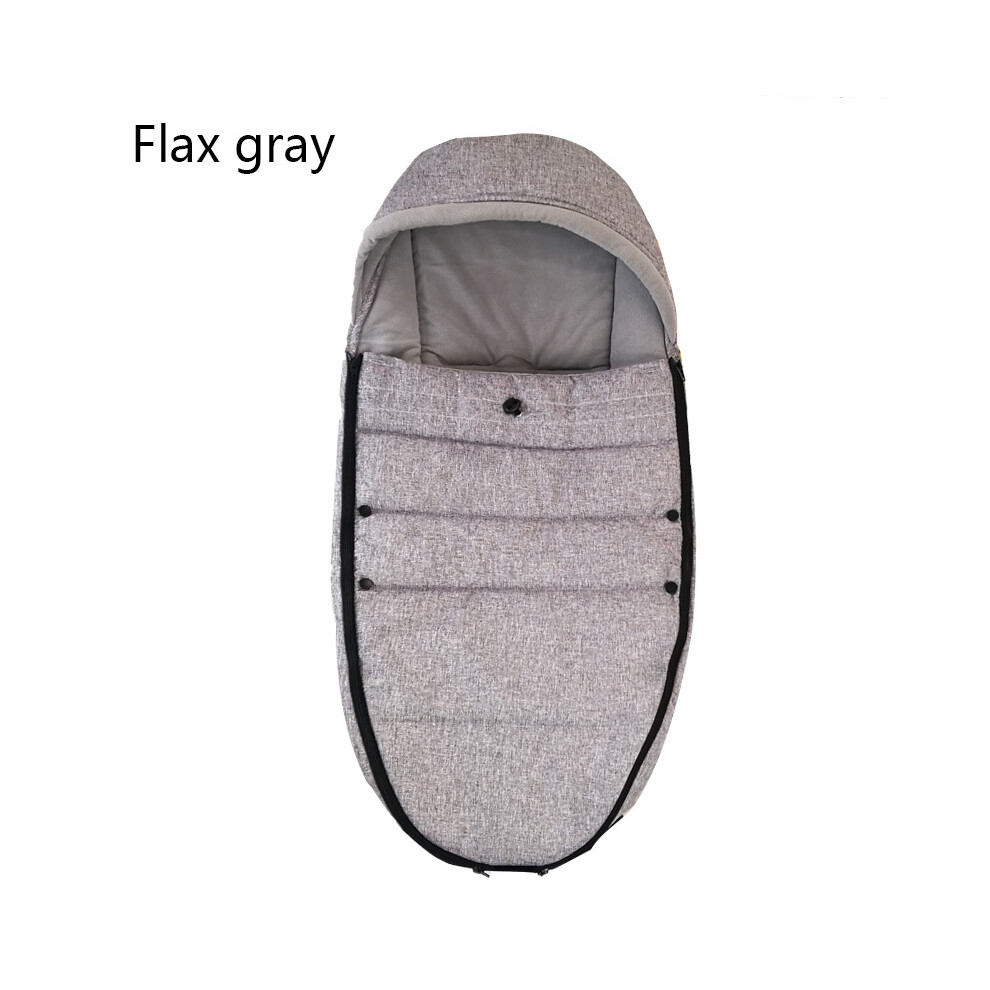 Chancelière universelle pour poussette de bébé (gris lin) 6-36 mois, sac de couchage chaud et résistant