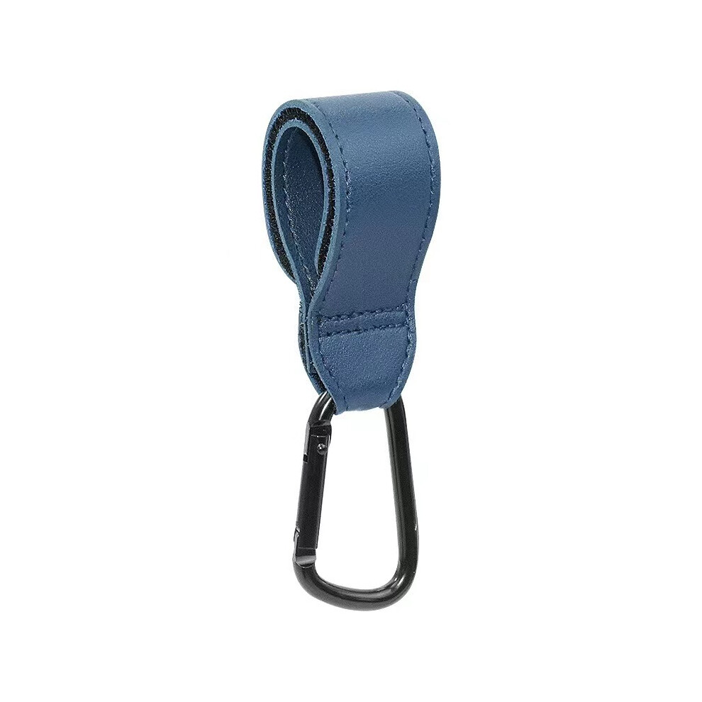 (Bleu) 1 crochet de poussette en cuir PU pour sac de bébé, organisateur de chariot rotatif, crochet