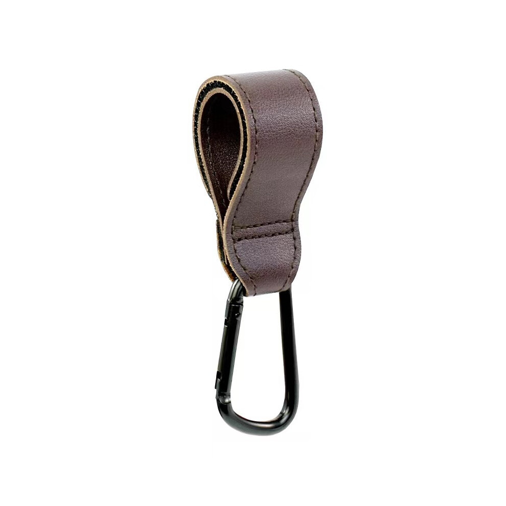 (Café) 1 crochet de poussette en cuir PU pour sac de bébé, organisateur de chariot rotatif, crochet