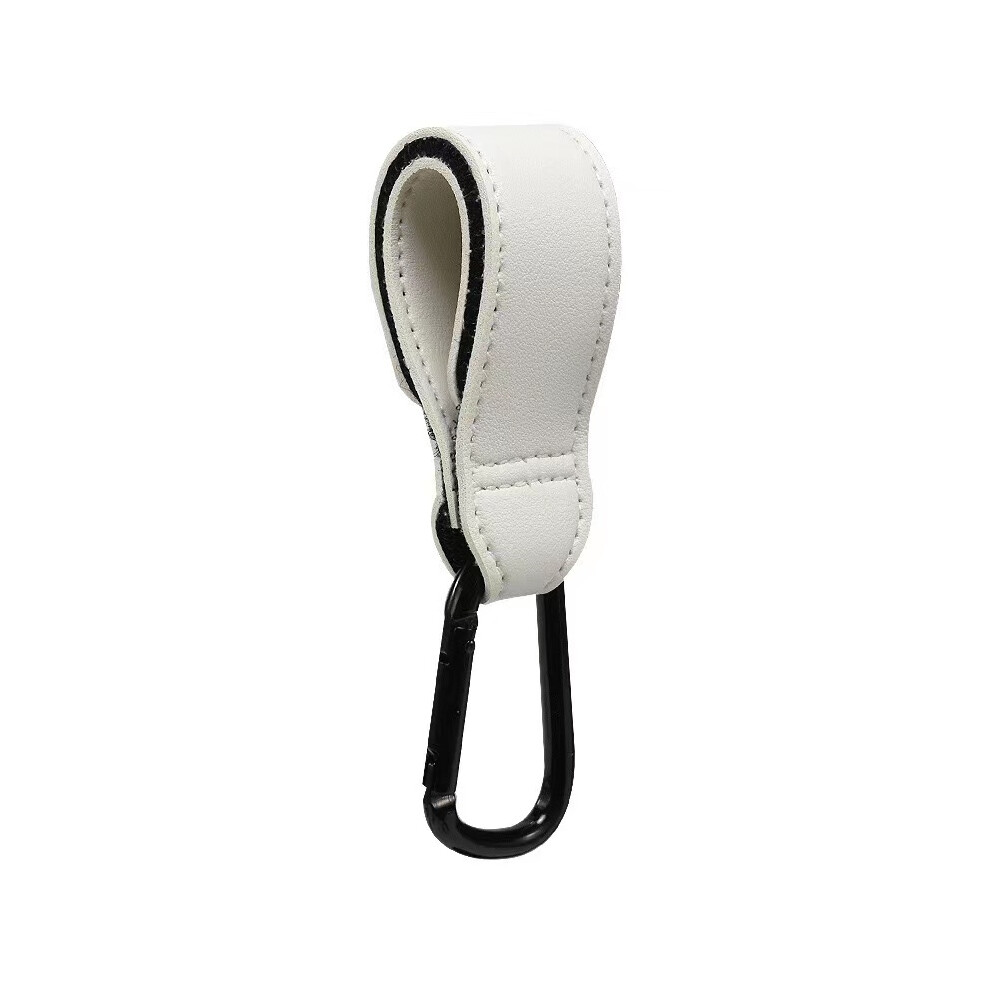 (Blanc) 1 crochet de poussette en cuir PU pour sac de bébé, organisateur de chariot rotatif, crochet