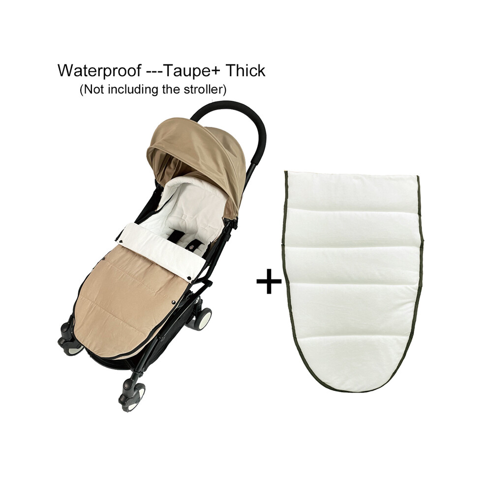 (Taupe imperméable X) Accessoires universels pour poussette bébé Chancelière Gigoteuses chaudes Landau