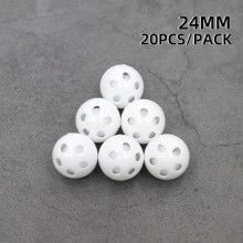 (Leksakstillbehör 24MM-20PCS)20st Plast Rattle Bell Balls Squeaker Baby Leksaker DIY Rattle Beads Buller