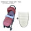 (Αδιάβροχο Ροζ X) Αξεσουάρ Universal Baby Strolle Ποδόσακκος Ζεστό υπνόσακο 1