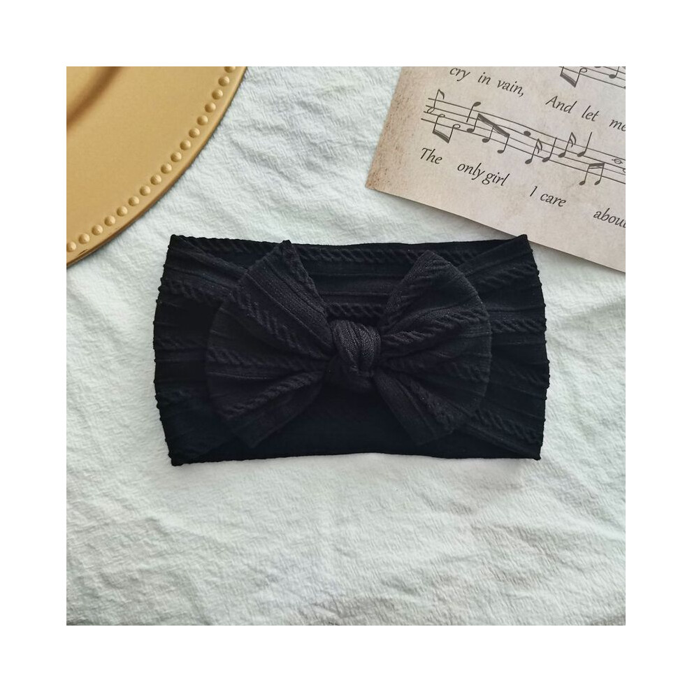 (1) Joli bandeau pour nouveau-né pour filles, tricot élastique, turban pour enfants, nœuds pour bébés,