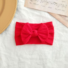 (4)Härlig nyfödd babypannband för flickor Elastiskt stickad barn turban babybågar mjuk nylon huvudbonader