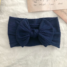 (2)Härlig nyfödd babypannband för flickor Elastiskt stickad barn turban babybågar mjuk nylon huvudbonader