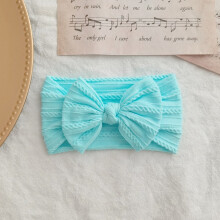 (9)Härlig nyfödd babypannband för flickor Elastisk stickad barn turban babybågar mjuk nylon huvudbonader