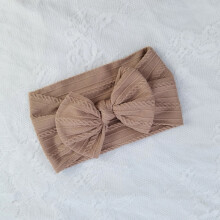 (30)Härlig nyfödd babypannband för flickor Elastisk stickad barn turban babybågar mjuk nylon huvudbonader