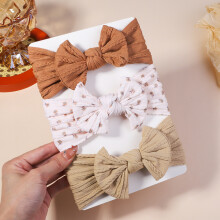 (2711-5)3st/lot Kabelstickad babypannband för barn Elastiska babyflickor Turban barnhårband Nyfödd