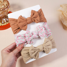 (2711-2)3st/lot Kabelstickad babypannband för barn Elastiska babyflickor Turban barnhårband Nyfödd
