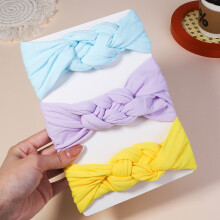 (2708-1)3st/lot Kabelstickad babypannband för barn Elastiska baby flickor Turban barn hårband Nyfödd