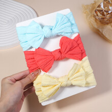 (2707-6)3st/lot Kabelstickad babypannband för barn Elastiska baby flickor Turban barn hårband Nyfödd