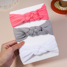 (2708-2)3st/lot Kabelstickad babypannband för barn Elastiska flickor Turban barn hårband Nyfödd