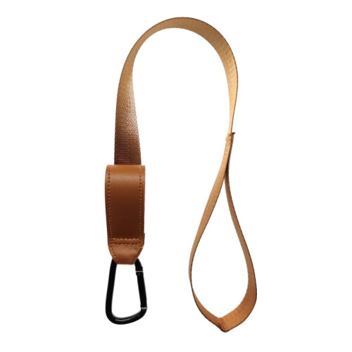 (brown)Stroller Safety Wrist Strap Pushchair Security Leash Sliding Prevent Universal Armrest Hanging Hook for Prams Buggy
