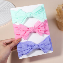 (2709-3)3st/lot Kabelstickad babypannband för barn Elastiska baby flickor Turban barn hårband Nyfödd
