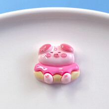 (StyleB) Cartoon Character Diy Jewelry Supplies Pink Pig Resin Whimsical For Accessories