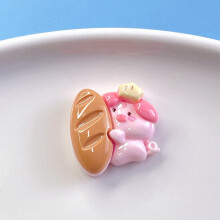(StyleC) Cartoon Character Diy Jewelry Supplies Pink Pig Resin Whimsical For Accessories