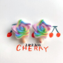 (StyleH) Jewelry Diy Making Cartoon Rainbow Unicorn Flower Resin Components for Cream Glue Phone Case