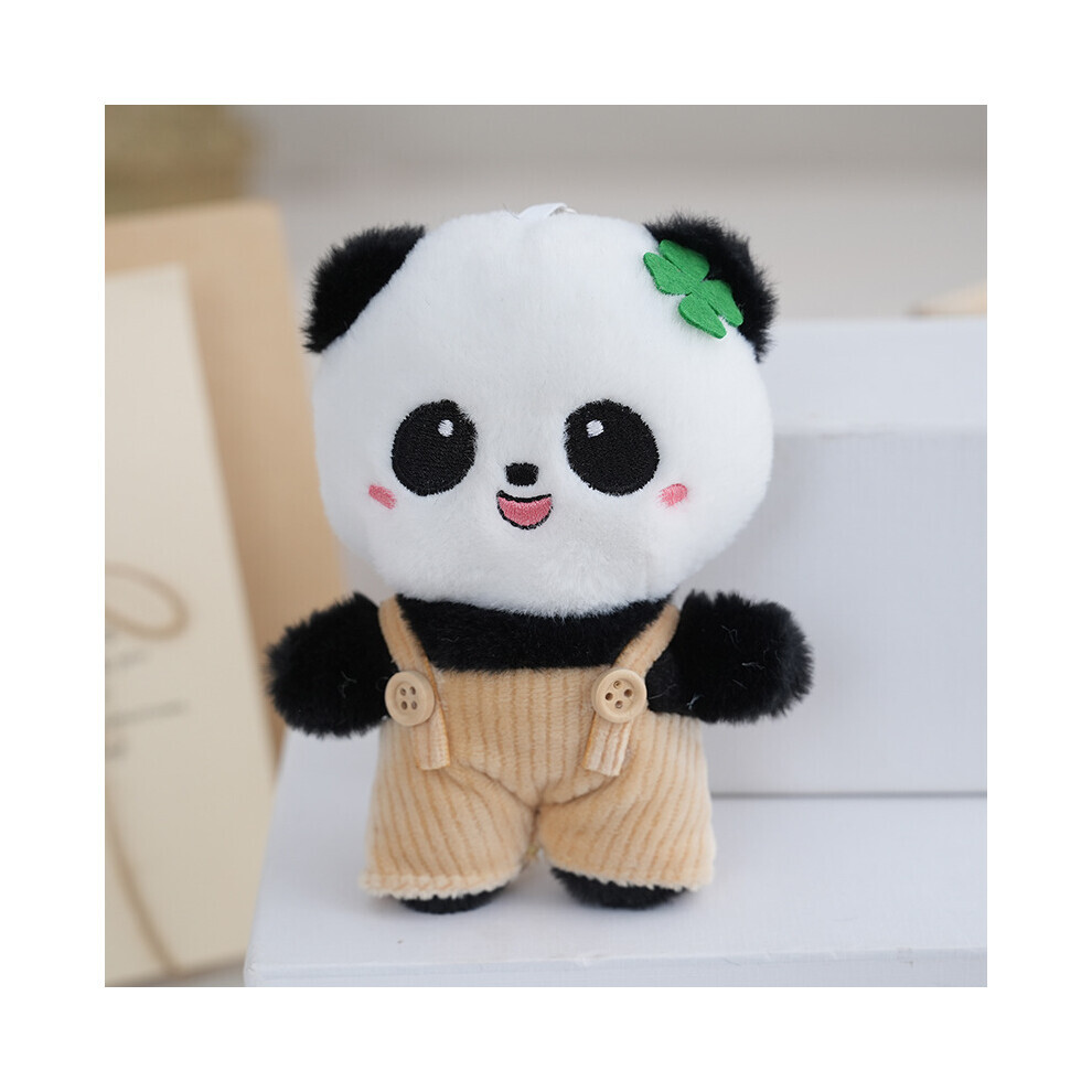 (Marron) porte-jarretelles Panda pantalon en peluche porte-clés sac décoration pendentif enfants cadeau