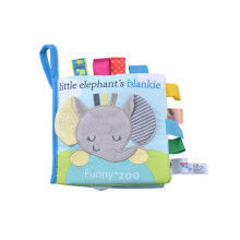 (Grauer Elefant) Baby Design Animal Cloth Book fördert Interaktivität und frühe Bildung