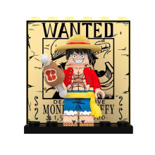 (Κίτρινο) One Piece Luffy Building Block Figures Diy Toys Abs Πλαστικό Anime Περιφερειακό