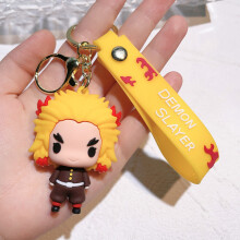 (StyleD) Χαριτωμένο πλαστικό δώρο Demon New Slayer Keychain Figurine Tanjiro Nezu