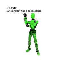 (Πράσινο Μαύρο) Lucky 3d Printed 13 Action Figure Decompressio Multi Jointed Movable Figures