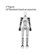 (Διαφανές λευκό) Lucky 3d Printed 13 Action Figure Decompressio Multi Jointed Movable Figures