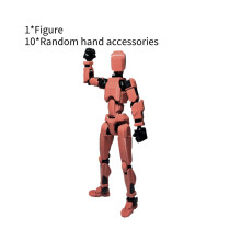 (Ροζ Μαύρο) Lucky 3d Printed 13 Action Figure Decompressio Multi Jointed Movable Figures