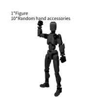 (Pure Black) Lucky 3d Printed 13 Action Figure Decompressio Multi Jointed Movable Figures