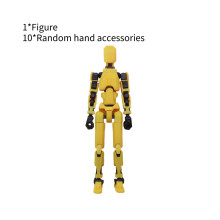 (Κίτρινο μαύρο) Lucky 3d Printed 13 Action Figure Decompressio Multi Jointed Movable Figures