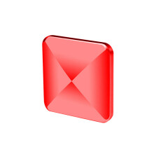 (Punainen neliö muovi) Flipo Flip Office Stressilievitys Fidget Spinner Top Neliönmuotoinen metallilelu
