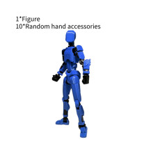 (Μπλε Μαύρο) Lucky 3d Printed 13 Action Figure Decompressio Multi Jointed Movable Figures