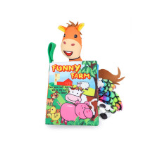 (Farm) Baby Soft Cloth Book Tail Animal Design Cognitive Early Educational Supplies