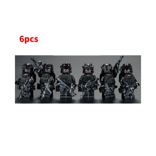 (6Pcs Gun) Forces Special Military Weapon Building Blocks Συναρμολογημένα παιδικ