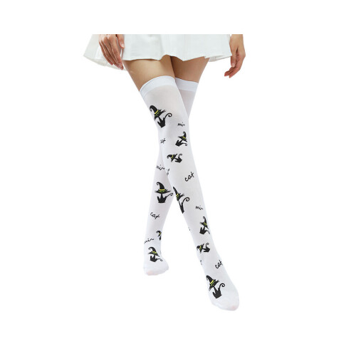 (4) Κινούμενα σχέδια για το Halloween Cosplay Over Knee Thighhigh Socks κοστούμ