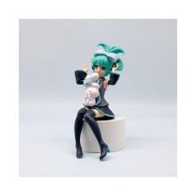 (Καθιστή θέση) Miku Hatsune Action Figure Model Doll Cute Cartoon Στολίδι επιφάνει