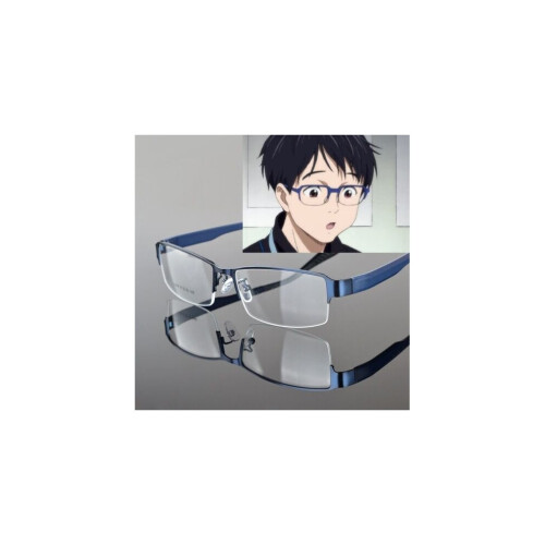 Anime Yuri!!! On Ice Katsuki Yuuri Γυαλιά Cosplay Μπλε γυαλιά με φακό 1