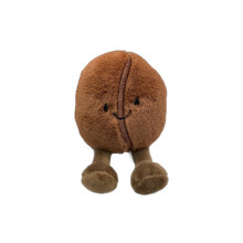 (21 cm) Kaffeebohnen-Plüschtier, gefülltes Puppenkissen, realistisches Kindergeschenk, Baumwollfüllung,