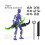 (Μωβ) Action 3d Printed Figurine Diy Toy Figurine Movable Joint Poseable Pla Material 1