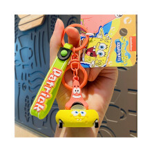 (Patrick) Bob Esponja Creativo y Patrick Llavero Adorable Colgante de Dibujos Animados de PVC para Bolsos