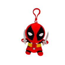 (Riipus, 11 cm/4,33 tuumaa) Deadpool-pehmohahmon oheislaite sarjakuvan Wolverine-nukkeriipus