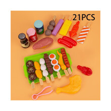 (Προομοιωμένο φαγητό 21 τεμ.) Μπάρμπεκιου Pretend Play Food Kids T