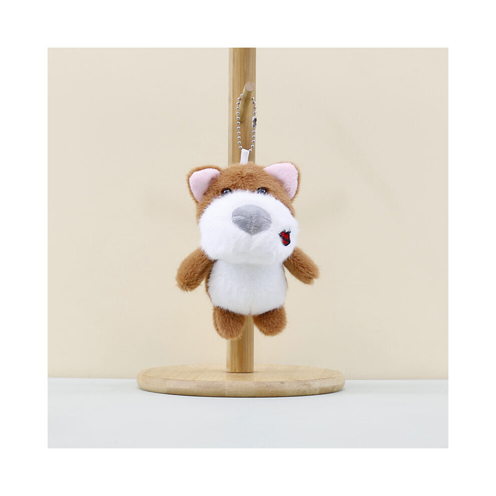 (Chat brun) porte-clés en peluche pour chien mignon, jouet doux, charmant accessoire de chien de dessin