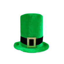 (Golden Buckle Top Hat) St Day Patricks Πράσινα καπέλα για ενήλικες Ιρλανδέζι