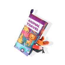 (Wildtier) pädagogisches Stoffbuch für Kleinkinder, Tonpapier, reißfestes Tierschwanz-Design