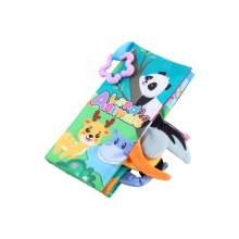 (Tier) Baby Englisches Dinosaurier-Ozean-Stoffbuch, reißfestes Papier, Tierschwanz-Design