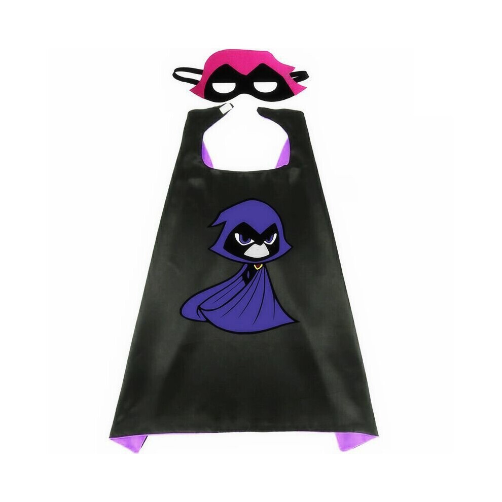 (Noir) Titan 2 pièces Anime adolescent Costume Cosplay bande dessinée manteau masque déguisement