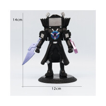 (Μαύρο) Χαρακτήρας τουαλέτας Skibidi Toy Doll Desktop Μοντέλα Διακόσμ